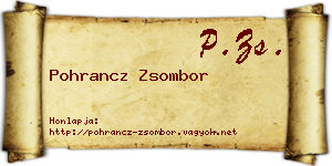 Pohrancz Zsombor névjegykártya